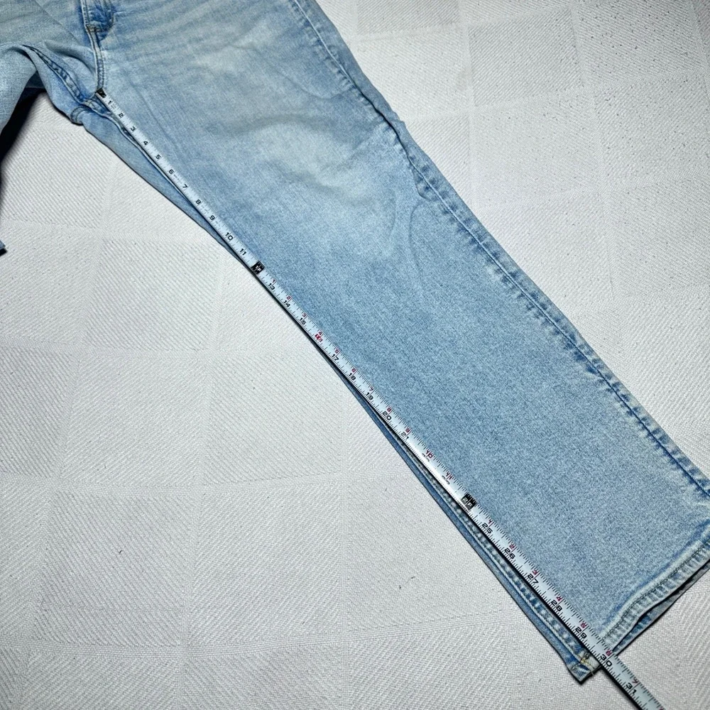 Faherty Jeans Mens 36x30 Organic Cotton Stretch Straight Leg Light Wash Blue